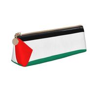 KPXXAQT Palestine Flag Print Fashionable Pencil Case Large Capacity Leather Pouch School Travel Classroom Office
