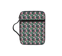 KPXXAQT Palm Leaf and Flamingos Couple Print Adults Versatile Bible Storage Bag Soft Scripture Holder Cover Waterproof Gift