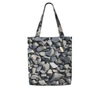 KPXXAQT Pebble Stone Pattern Print Canvas Shoulder Bag Large Capacity Tote Shopping Travel Beach Picnic Everyday Use