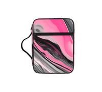 KPXXAQT Pink Abstract Marble Gray Artistic Print Adults Versatile Bible Storage Bag Soft Scripture Holder Cover Waterproof Gift