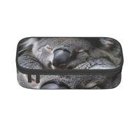 KPXXAQT Sleeping Koala Cap Print Large Capacity Pencil Case Pen Bag School College Travel Students Teens Adults Use