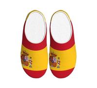 KPXXAQT Spanish flag Print Unisex Adult Indoor Slippers Anti Pilling Washable House for Guests and Daily Use