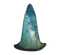 KPXXAQT Starry Night Sky Deep Outer Space Print Hooded Cloak Cosplay Carnivals Costume For Festival Celebration Wear Themed Party