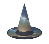KPXXAQT Starry Night Sky Outer Space Print Carnival Party Cosplay Hat Costume Cap For Adults Festive Wear Season Accessory