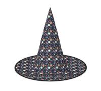 KPXXAQT Starry Sky Universe Space Print Carnival Party Cosplay Hat Costume Cap For Adults Festive Wear Season Accessory