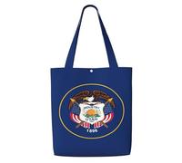 KPXXAQT Utah Flag Print Canvas Shoulder Bag Large Capacity Tote Shopping Travel Beach Picnic Everyday Use