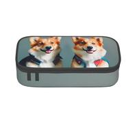 KPXXAQT Wearing Clothes Cute Corgi Dogs Print Large Capacity Pencil Case Pen Bag School College Travel Students Teens Adults Use