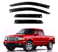 KPY Rain Guards Fit for 1999-2011 Ford Ranger SuperCab, Out-Channel Window Visors Vent Deflectors 4PC, Truck Accessories for 1999-2010 Mazda B2300/B4000, 1999-2008 Mazda B3000 (Extended Cab Only)