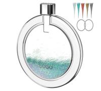 KPYJA Magnetic Perfume Bottle Empty Refillable 5ml, Portable Travel Size with DIY Quicksand Kit & Tools - Leakproof Mini Container for Purse, Car Vent Holder, Phone Mount (Universal Fit) (White)