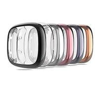 KPYJA Screen Protector Compatible with Fitbit Sense 2/Versa 4 Case, Soft TPU Plated Case All-Around Protective Screen Full Cover Bumper Compatible for Fitbit Sense 2/Versa 4 Smart Watch