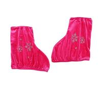 KQFCAZRE 1 Pair of Boots for Ice Skating, Figure Skating And Skating, Shoe Covers Decorated with Glitter, Rose Red-S, as described