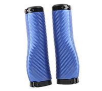 KQFCAZRE 2 Pieces Handlebar Grips Ergonomic Non-Slip Liner Side Clamping PU Shock Absorption Suitable for Cyclists Sports Activities, Long Blue