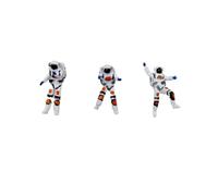KQFCAZRE 3 Pieces 1:64 Astronaut Figures DIY Scene Mini Space Figurines Desktop Decor Models Accessory for Diorama, Standing Astronauts Set 3 Pieces