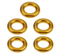 KQFCAZRE 5 Pieces 22KN Rock Climbing Rappel Bail-Out Connector, gold, Small