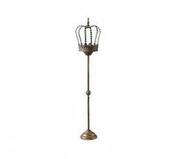 KQFCAZRE Antique Crown Candle Holder Ornamental Design Crown Candle Stand Weighted Base Classic Floor Candlestick for Living Room, Entryway, Large A3294