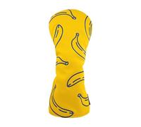 KQFCAZRE Banana Pattern Wooden Golf Head Cover, Convenient to Carry, Scratch Resistant During Driving And Transport, DR