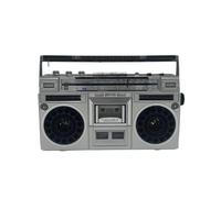 KQFCAZRE Boomboxes with USB Slot Versatile Boomboxes with Cassette Audio Logging Device Vintage Cassette Player for Collectors, Office, Silver