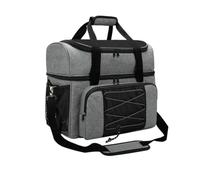 KQFCAZRE Bowling Bag with Ball Cradle Padded Bowling Bag with Shoe Compartment Adjustable for League Night, Array, Grey, Two Balls