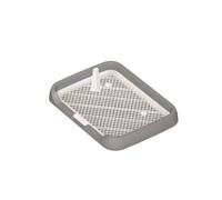 KQFCAZRE Canine Restroom Dog Toilet Tray Potty Tray Puppy Indoor Pee Pad With Removable Grid And Catch Base in PP suitable for apartments pet training small dogs home use 47cm x 36cm x, Grey
