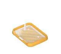 KQFCAZRE Canine Restroom Dog Toilet Tray Potty Tray Puppy Indoor Pee Pad With Removable Grid And Catch Base in PP suitable for apartments pet training small dogs home use 47cm x 36cm x, Yellow