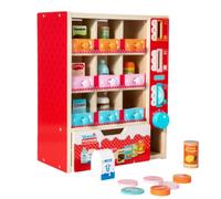KQFCAZRE Children Vending Machine Wooden Pretend Snack Dispenser With Tokens Numeric Buttons Disk Insert And Return Pull Drawer Round Knob suitable for classroom playroom social interaction