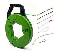 KQFCAZRE Fiberglass Cable Puller Wire Puller Conduit Electrician Tool Cable Threader with Sturdy Reel Brass Leaders Smooth Feeding Suitable for Conduit, 4.5mm 60m