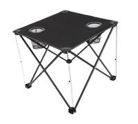 KQFCAZRE Folding Table Lightweight Outdoor Folding Table Mini Compact Camp Table with Storage Bag Foldable Picnic Table Holders Oxford Cloth Iron Fram, black