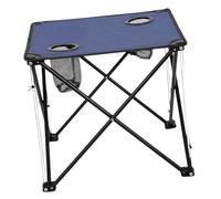 KQFCAZRE Folding Table Lightweight Outdoor Folding Table Mini Compact Camp Table with Storage Bag Foldable Picnic Table Holders Oxford Cloth Iron Fram, blue