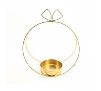 KQFCAZRE Gold Geometric Flower Basket Decorative Floral Basket Gold Wire Vase Holder Table Decorative Bud Vase for Living Room Dining Room Bedroom Wedding Centerpiece Decoration, Metal Round Frame