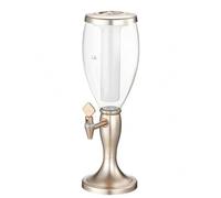 KQFCAZRE Illuminated Beer Dispenser Column Clear Reservoir Single Beer Column Matching Base Drinkware, Rose Gold, 1.5L
