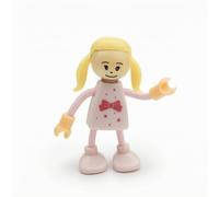 KQFCAZRE Poseable Doll Small Figure with Flexible Limbs Movable Toy for Photographers, Stop-Motion, Pink, Plastic Girl