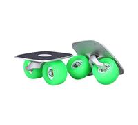 KQFCAZRE Roller Skates, Split Skateboard Deck for Outdoor Use, Solid Green Wheels