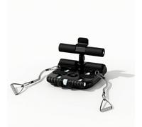 KQFCAZRE Sit-up Assistant with Resistance Bands Low-Profile Abdominal Foam-Padded Fitness Equipment for Apartment, Array, Black, With Pull Ropes