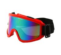 KQFCAZRE Skiing Goggles Sun Protection Anti Fog Snowboard Eyewear Single Lens Sunglasses PC Material Comfortable Nose Support Suitable for Women Men Outdoor Sp, Red Frame