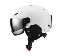 KQFCAZRE Snowboard Helmet, Snowy, Shockproof, Skating Helmet, Windproof, for Adults, Impact-resistant, Ski Helmet, Helmet with Glasses, L White
