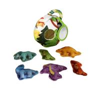 KQFCAZRE Soft Playhouse Portable Textile Activity Set Textural Soft Toy with Handle for Infants, Young Children, Nursery, 62188 Dinosaur Egg Stuffing Toy