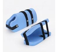 KQFCAZRE Swim Cuffs with Straps Adjustable Aquatic Leg Cuffs Flotation Sleeves for Swimmers, Blue, Long