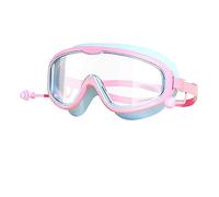 KQFCAZRE Swimming Goggles, Swim Goggles for Kids Eyewear Waterproof Soft Silicone No Leaking Water Pool Goggles, Swim Glasses, Girls, Teens, Pink Color Blue