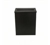 KQFCAZRE Wall Mount Mailbox Compact Mailbox with Slanted Cover Modern Wall-Attached Letterbox for Apartment, Black, 22x6x29 Cm