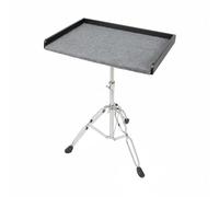 KQFCAZRE Wooden Percussion Work Table Multi Function Drum Accessory Table Easy to Store Sticks Percussion Tray Stand for Drummers, Rehearsal, Stage, Studio, Half Enclosed Tray