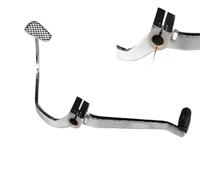 KqgnvxDTD Motorcycle Gear Shift Lever Compatible with GN125 GN 125 Cc Front Rear Lever Black Silver(Tiny Teeth)