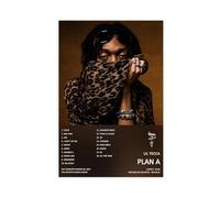 KQHSXYWSI Lil Tecca Plan A Music Album Cover Canvas Poster Wall Art Decor Print Picture Paintings for Living Room Bedroom Decoration 12x18inch(30x45cm)