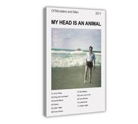 KQHSXYWSI Of Monsters And Men Album My Head Is An Animal Canvas Poster Wall Art Decor Print Picture Paintings for Living Room Bedroom Decoration 20x30inch(50x75cm)