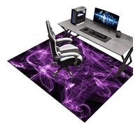 KQIEJUY 150 x 170 cm Office Gaming Chair Mat for Hard Floor, Carpet, Hardwood Floor, Tile - Purple