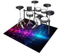 KQIEJUY Drum Rug Drum Carpet Soundproof Blanket for Bass, Snare & Jazz Drum Kit, Soundproof Rug for Piano Electronic Drum Sound Proof Floor Mat, Thickened Non-Slip Musical Instrument Mat 230 x 180 cm