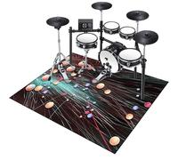 KQIEJUY Drum Rug, Drum Mat, Electrical Drum Carpet Soundproof Rug Pads Drum Accessories Shock Absorption Mat for Electric Drums Jazz Drum Set, Piano, Indoor Drum Accessories for Drummers 120 x 70 cm