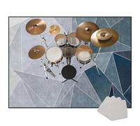 KQIEJUY Drum Rug Drum Mat Soundproof Mat Drum Carpet Non Slip Blanket 140 x 90 cm, Drum Carpets for Home Instrument Practice & Stage Performances, Floor Protection Record Pad for Splash Cymbal Stands