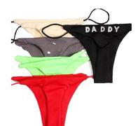 KQISAN Custom Name Thongs Panties For Women Personalized Crystal Letter Name Thongs Initials String Elastic Waistband Underwear Thong Party Nightclub Sex Gift,Green,One Size