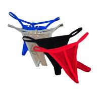 KQISANGM Personalized Letter Low Waist Panties for Men, Sexy Mesh Bulge Pouch G-String with Custom Letters, DIY Rhinestone Shiny Letters Name Thong Boyfriend Husband Gift,Red,XL 60Kg,75Kg