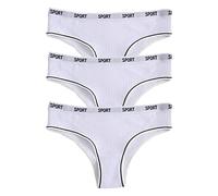 KQISANGM Sexy T Thong for Women - 3 Pack Women's Cotton Letter Panties Lingerie Girls Solid Color Briefs Sexy Sport Underpants Fashion Underwear Intimates Underpants,White,M